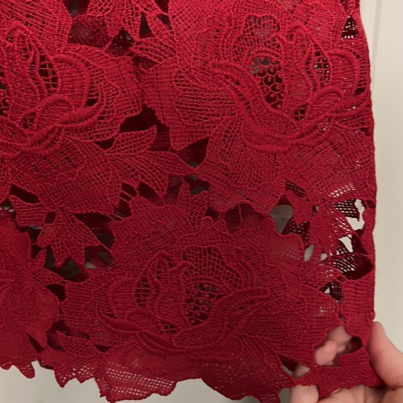 ❤️Rafaella Red Floral Lace Top - Picture 4 of 8